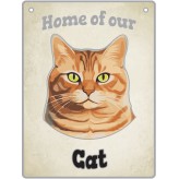 Artique Plaque Home of our Ginger Tabby Cat