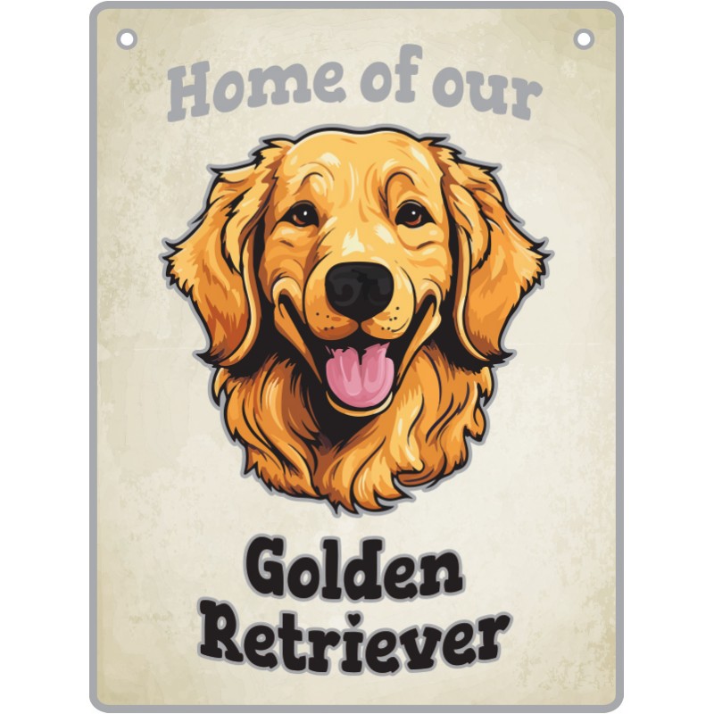 Artique Plaque Home of our Golden Retriever