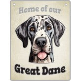 Artique Plaque Home of our Great Dane