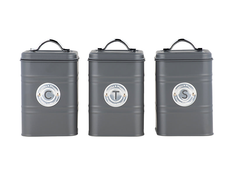 MW Grantham Canister Set 3 Charcoal