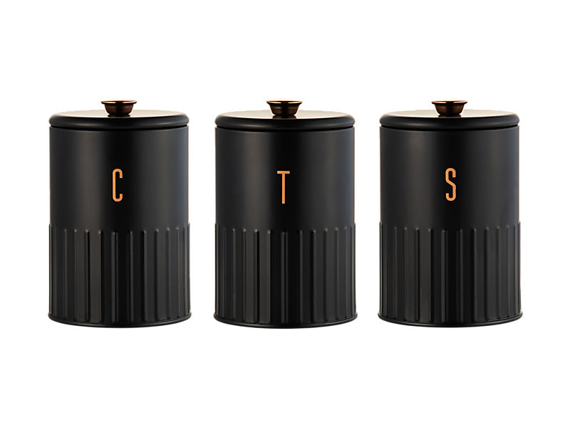 MW Astor Canister Set 3 Black GB