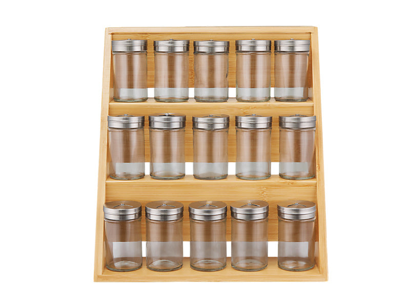 Mw Evergreen Bamboo Spice Rack 16Pce