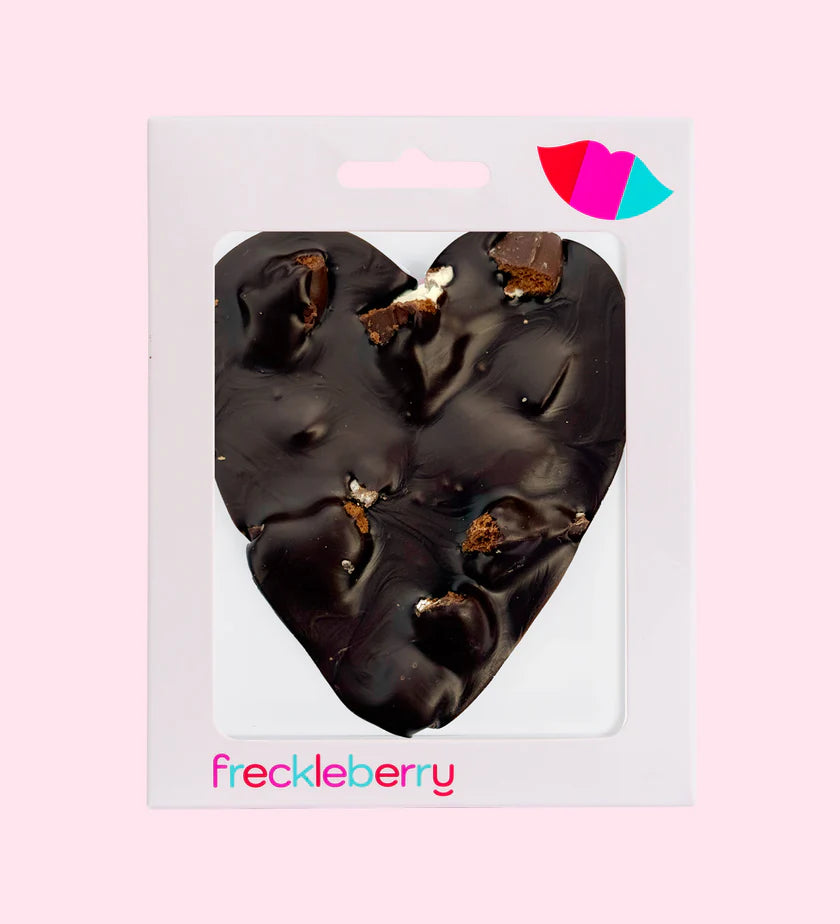 Freckleberry Dark Chocolate with Mint Slice Heart
