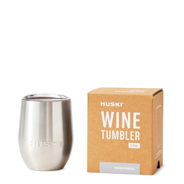 Huski Wine Tumbler Brushed Stainless Steel