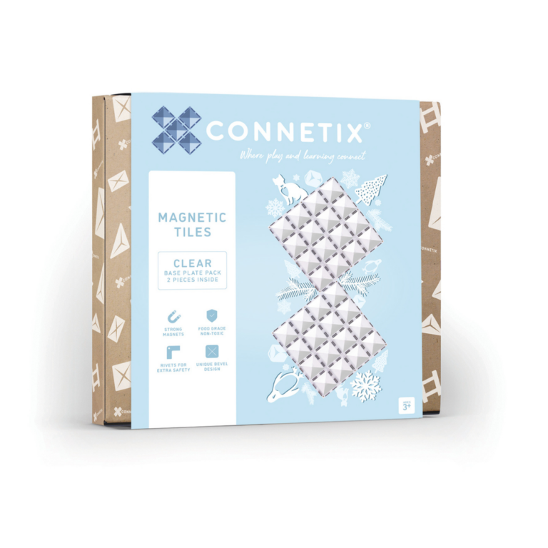 Connetix Magnetic Tiles Clear Base Plate Pack 2 Inside