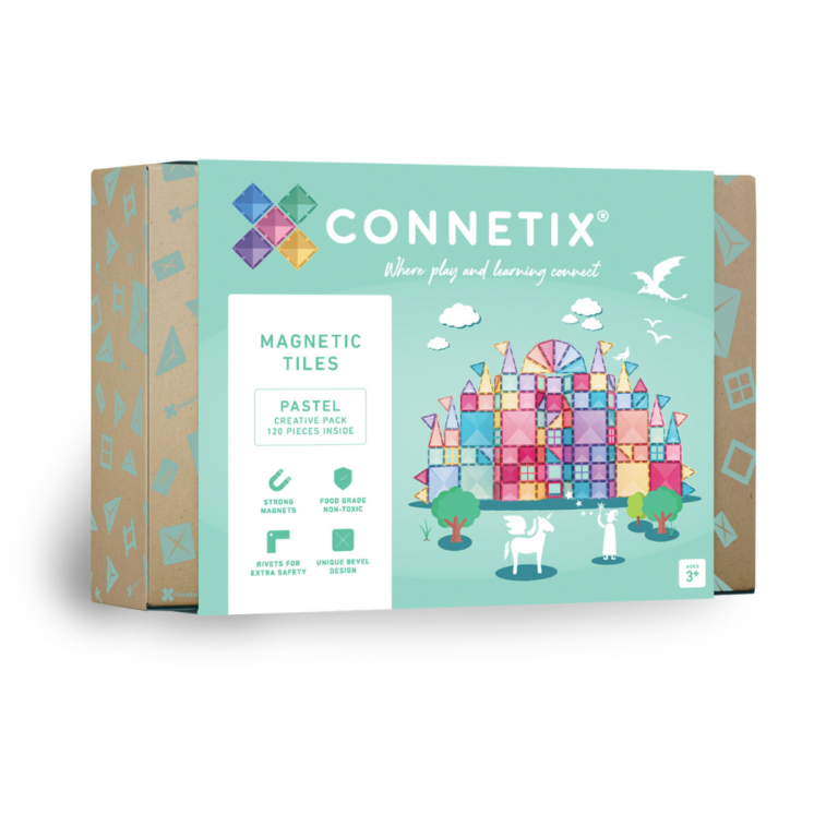 Connetix Magnetic Tiles Pastel Creative Pack 120 Pieces Inside