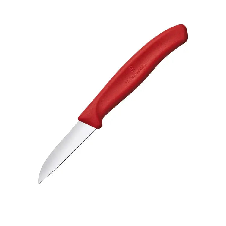 Victorinox Plain Straight Small Blade Knife Red Handle