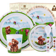 Ashdene Honey Pot Bear 5 Piece Dinner Set