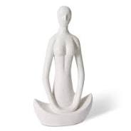 Meditation Sculpture White 19cm
