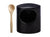Maxwell and Williams Epicurious Salt Pig with Bamboo Spoon Black