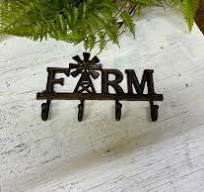 Cast Iron Key Hook Farm