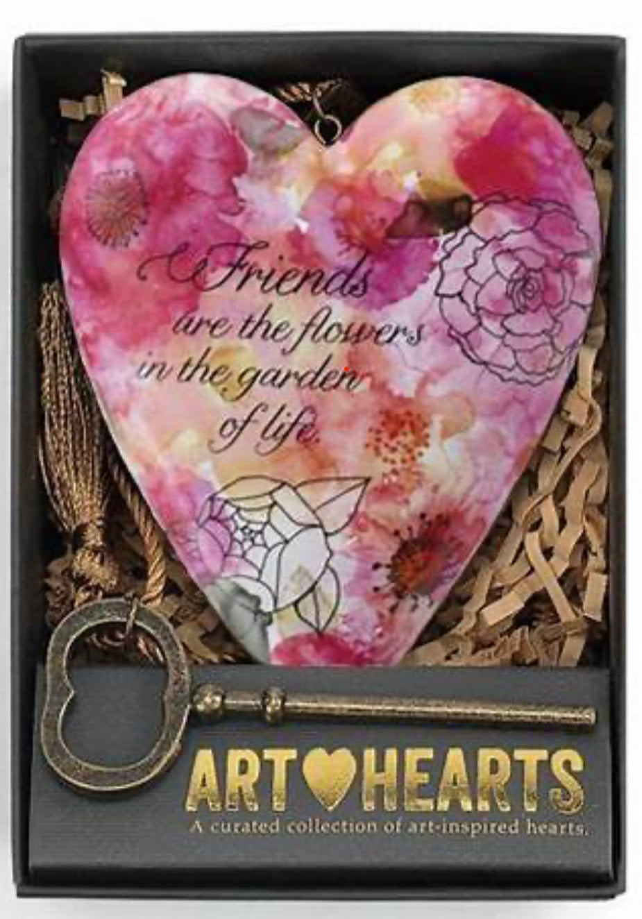 Demdaco Friends Are The Flowers In The Garden Of Life Art Heart
