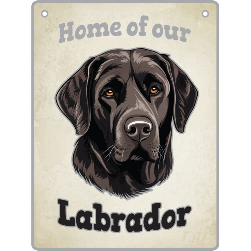 Artique Plaque Home of our Labrador Black