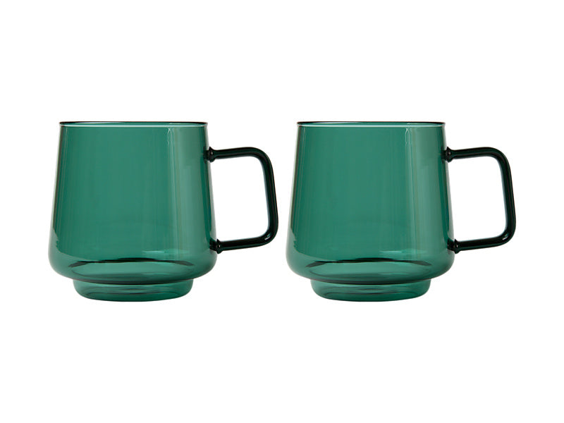 MW Blend Sala Glass Mug 400ml Set 2 Forest