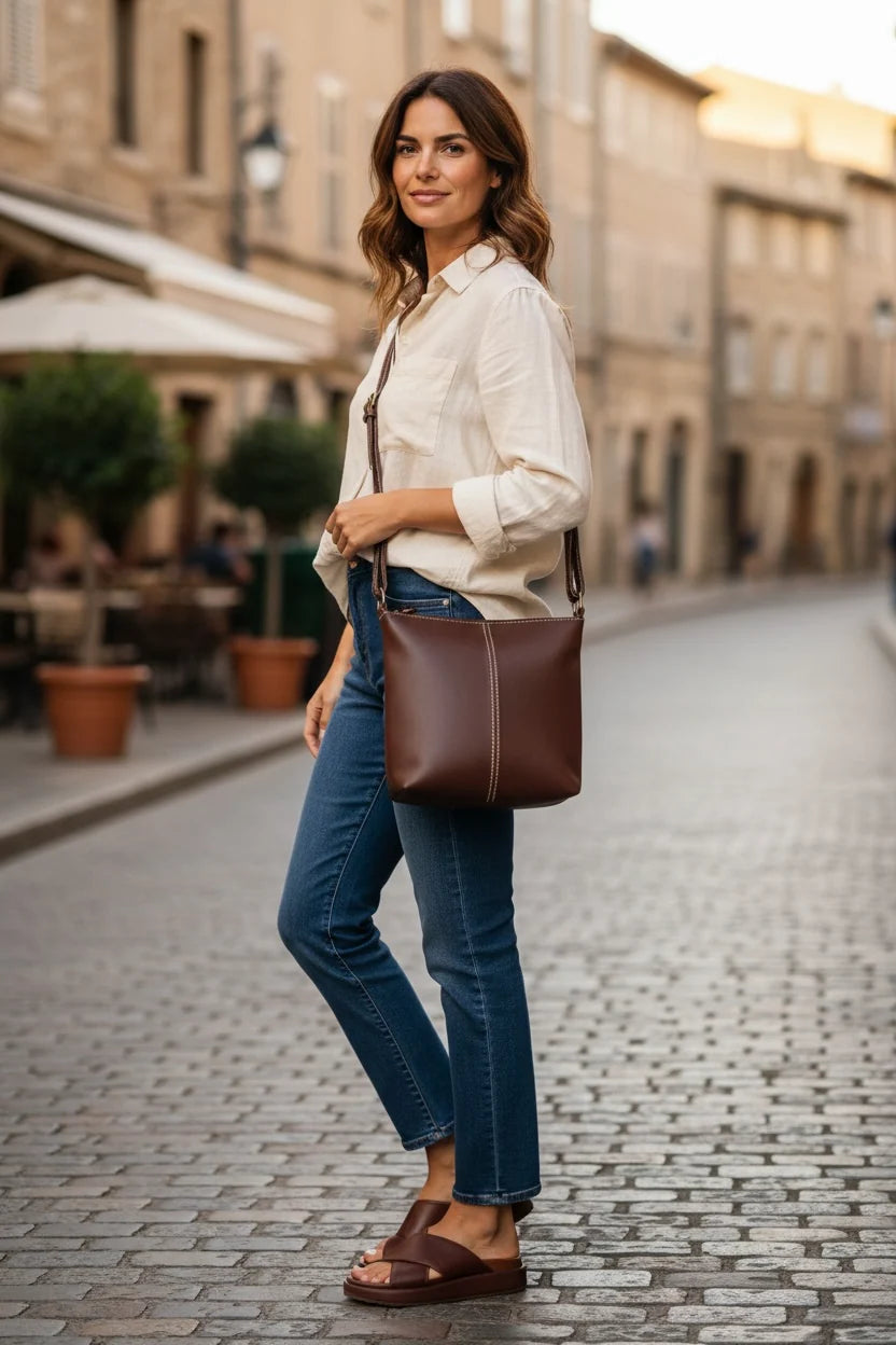 Cosgrove And Co Genuine Leather Lulu chocolate