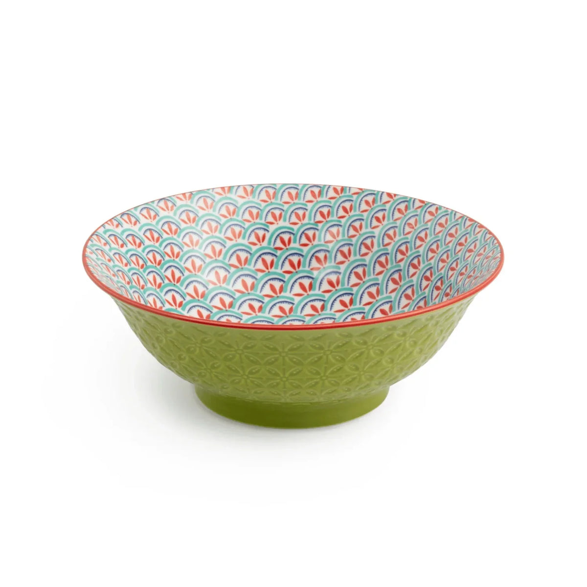 Mikasa Green Blue Geometric Ramen Bowl 21cm