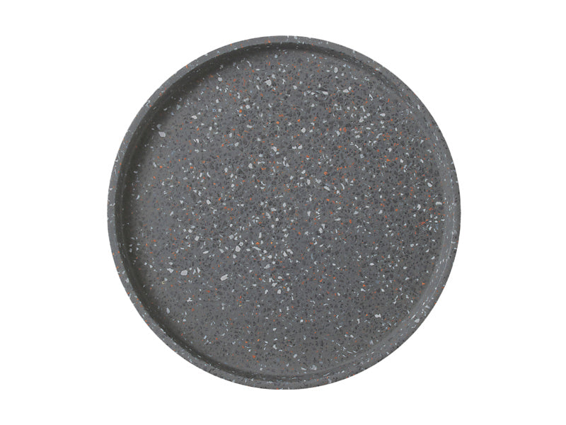 MW Livvi Terrazzo Round Serving Tray 36cm Charcoal