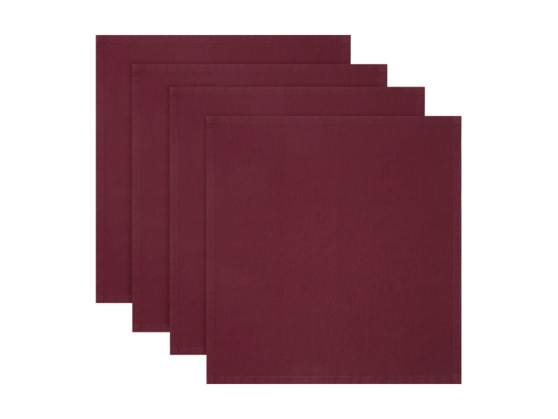 Maxwell and Williams Cotton Classics Napkins Set 4 Aubergine