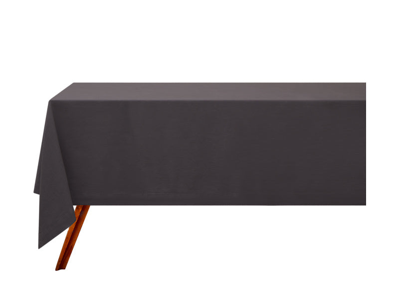 MW Cotton Classic Rec Tablecloth 230cm Charcoal