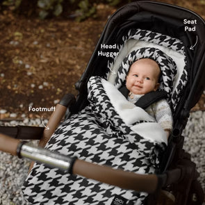 OiOi 4 in 1 Convertible Footmuff Hounds tooth