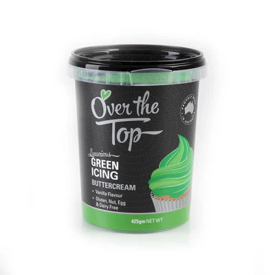 Over The Top Green Icing Buttercream Vanilla Flavour 425G