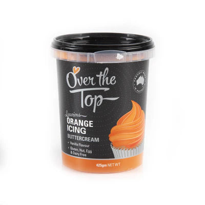Over The Top Orange Icing Buttercream Vanilla Flavour 425G