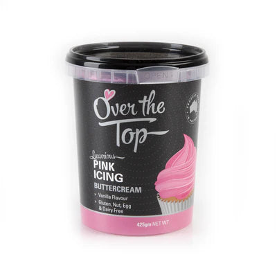 Over The Top Pink Icing Buttercream Vanilla Flavour 425G