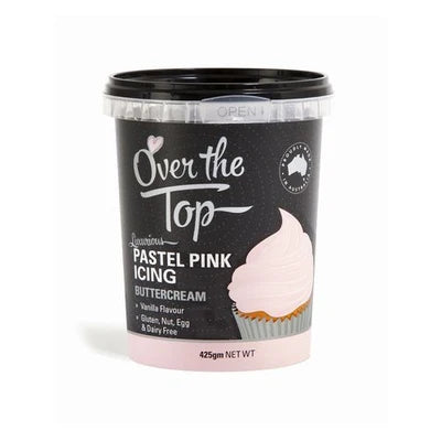 Over The Top Pastel Pink Icing Buttercream Vanilla Flavour 425G