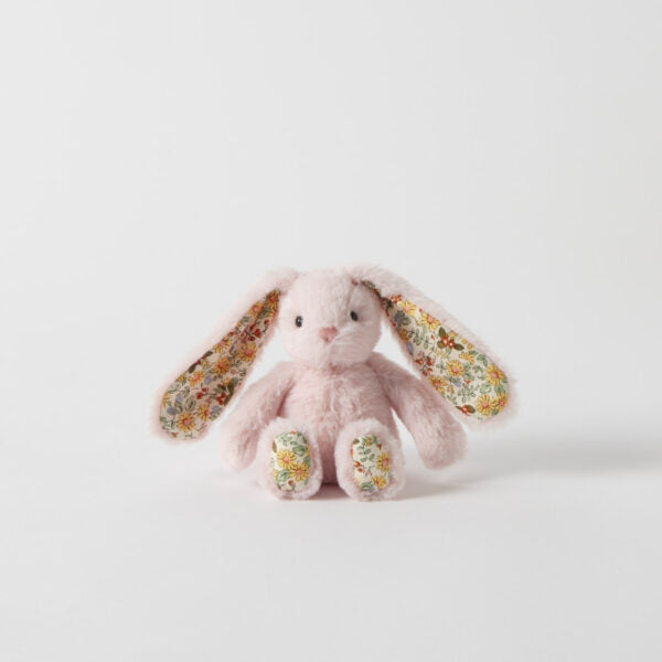 Jiggle And giggle Floral Pink Bunny Rattle
