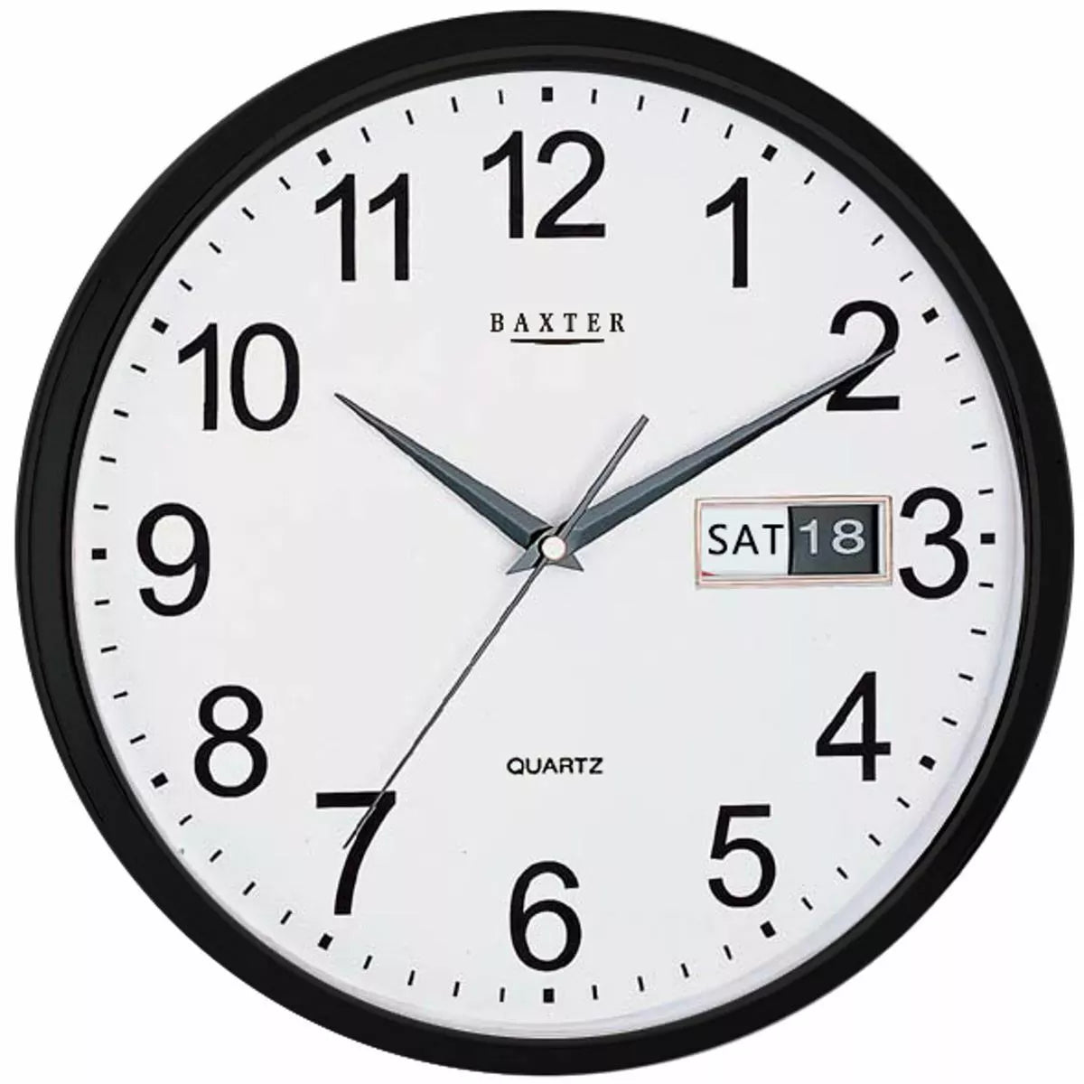 Wall Clock Black With date