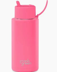 Frank Green Ceramic Reusable Bottle With Straw Bubblegum 1L