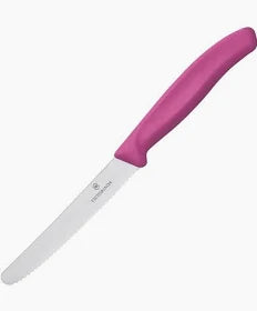 Victorinox Serrated Round Tip Wavy 11cm Pink