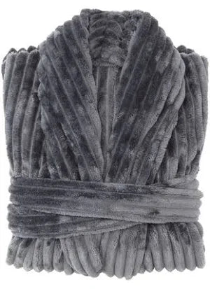 Channel Fleece Robe Steel Medium Large