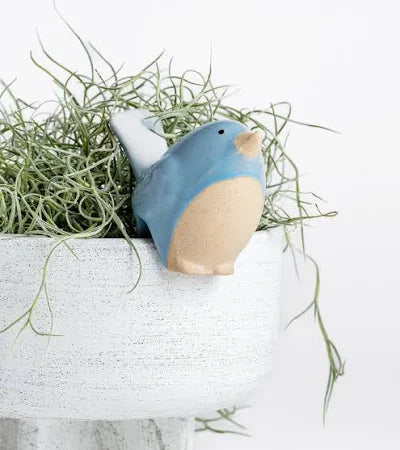 Bird Pot Sitter Blue