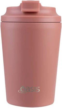 Oasis Ceramic Lined SS Double Walled Insulated Coffee Cup 360ml Auburn