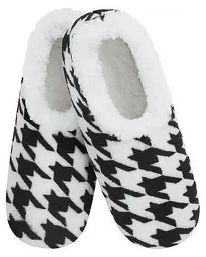 Slumbies Black & White Hounds-tooth Medium Size 7 To 8