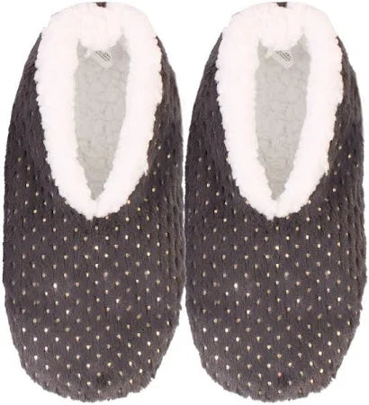 Snugg Ups Womens Metallic Charcoal Medium Size 7 To 8