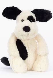 Jelly Cat Bashful Black &amp; Cream Puppy