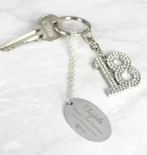 Keyring 18th Birthday Diamonte
