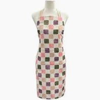 Jayo Checked Apron Pink Purple Multi