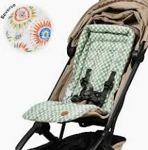 OIOI Revisable Pram Liner Sunburnt green Checked