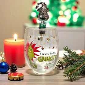 Merry Grinchmas Stemless Glass With Stopper 600ml Grinch Season