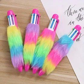 Rainbow Multicolour 6 in 1 Pen Fluffy