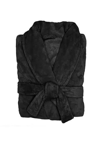Bambury Microplush Robe Black  L  XL
