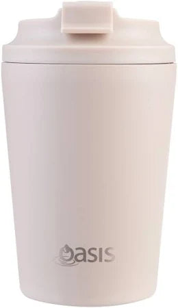 Oasis Ceramic Lined SS Double Walled Insulated Coffee Cup 360ml Oat