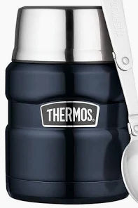 Thermos Vacuum Insulated Stainless Steel Double Wall Food Jar 470ml Royal Blue
