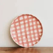 Noss Pink Gingham Platter