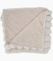 Annabel Trends Throw Rug Ribbed Fur Dove Grey