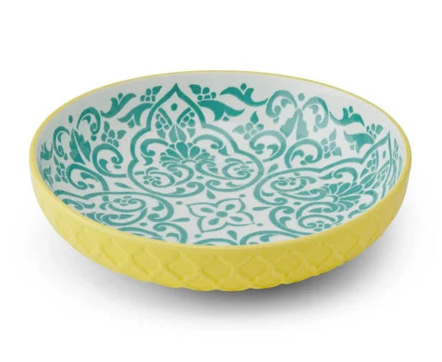 Mikasa Yellow and Blue Geometric Ramen Bowl 21cm