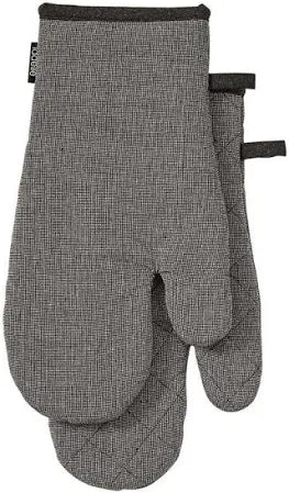 Ladelle Eco Check Oven Mitt Charcoal 2pk
